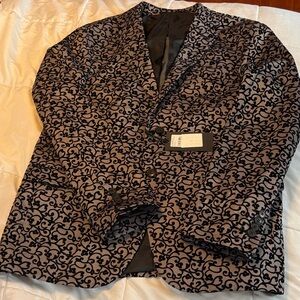 Stylish Black and Gray Patterned Blazer